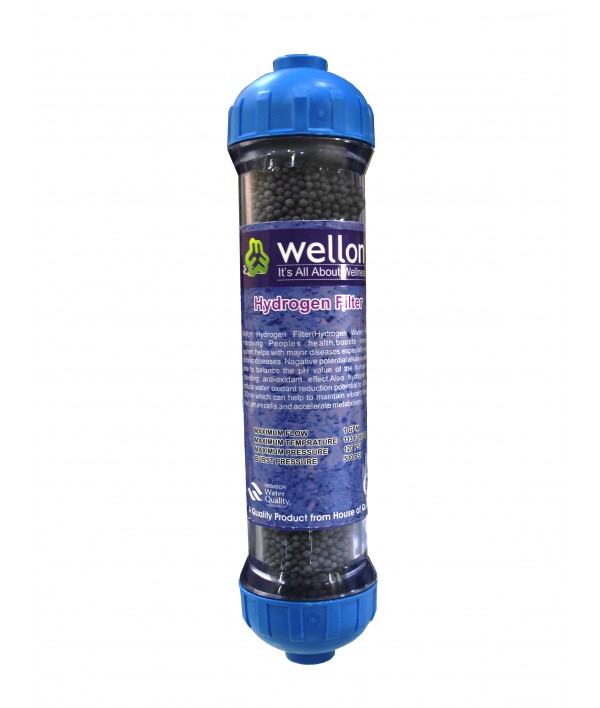 Wellon Hydrogen Water Filter Cartridge Rises Water Hydrogen/pH/TDS and Reduce ORP for All Kind of Water Purifier (10 INCH)